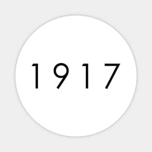 Simple Black / Dark 1917 year Magnet